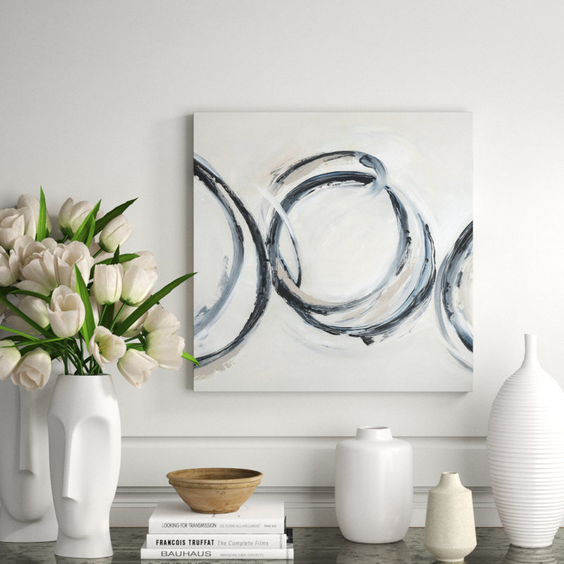 Rewind Painting by Barclay Butera, 30" H x 30" W x 1.5" D, Hand Embellishment Texture