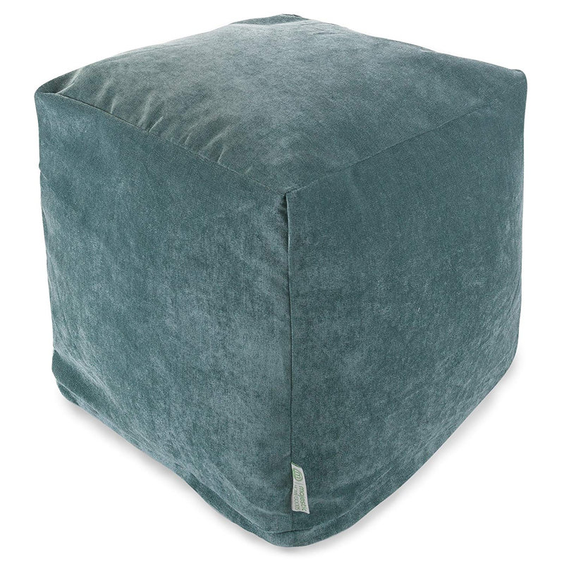 Sosebee Velvet Pouf, Azure Velvet