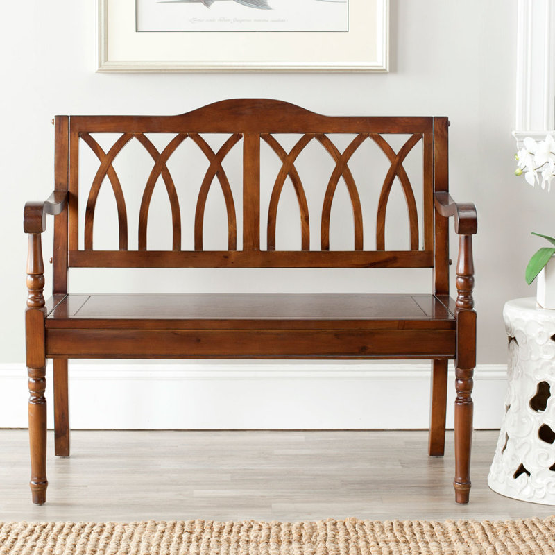 Lords Upholstered Bench, Dark Teak