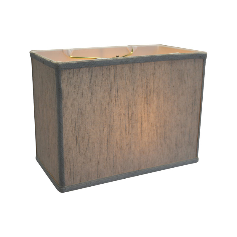 Abat-jour rectangulaire en lin H 10 po x l 8 po (araignée), Avoine texturée, H 9 po x l 12 po x P 6,5 po
