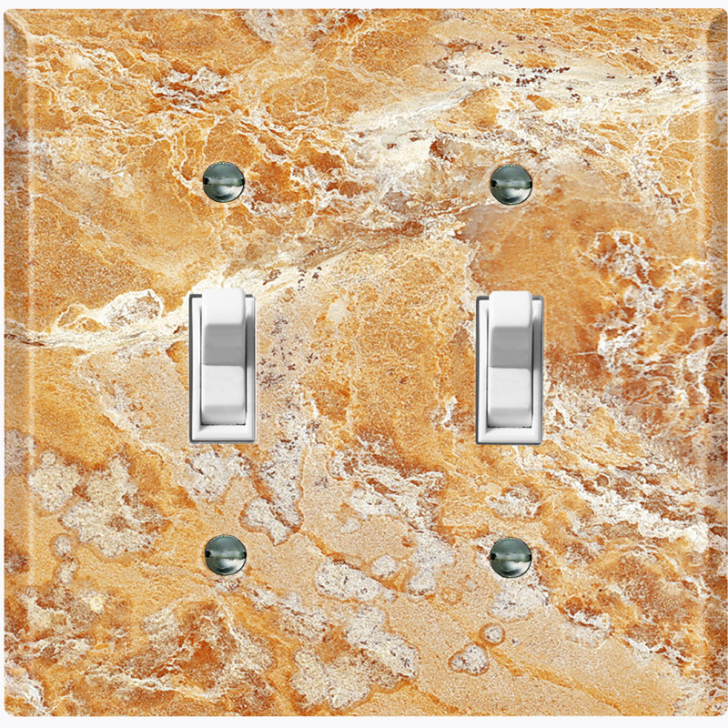 Patterned 2 - Gang Toggle Light Switch Standard Wall Plate