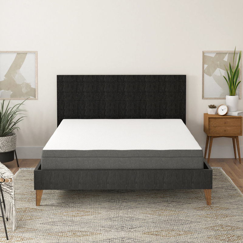 Grand matelas en mousse à mémoire de forme de 8 po avec support de bord et grille d'aération, gel - pour refroidisseur, housse lavable à la machine, confortable