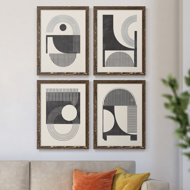 Inconnu Space I, toile encadrée de qualité supérieure - prête à être accrochée, H 43,5 po x l 31,5 po x P 1 po, Noyer