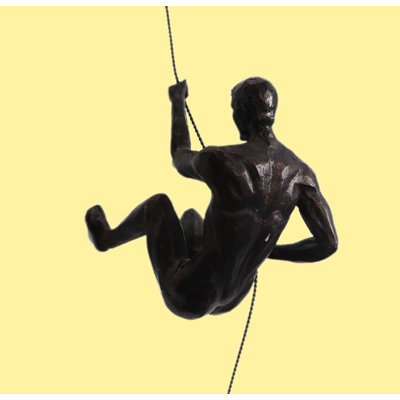 3D Resin Climbing Man Wall Sculpture Handmade Wall Art Home Decor Sculptures