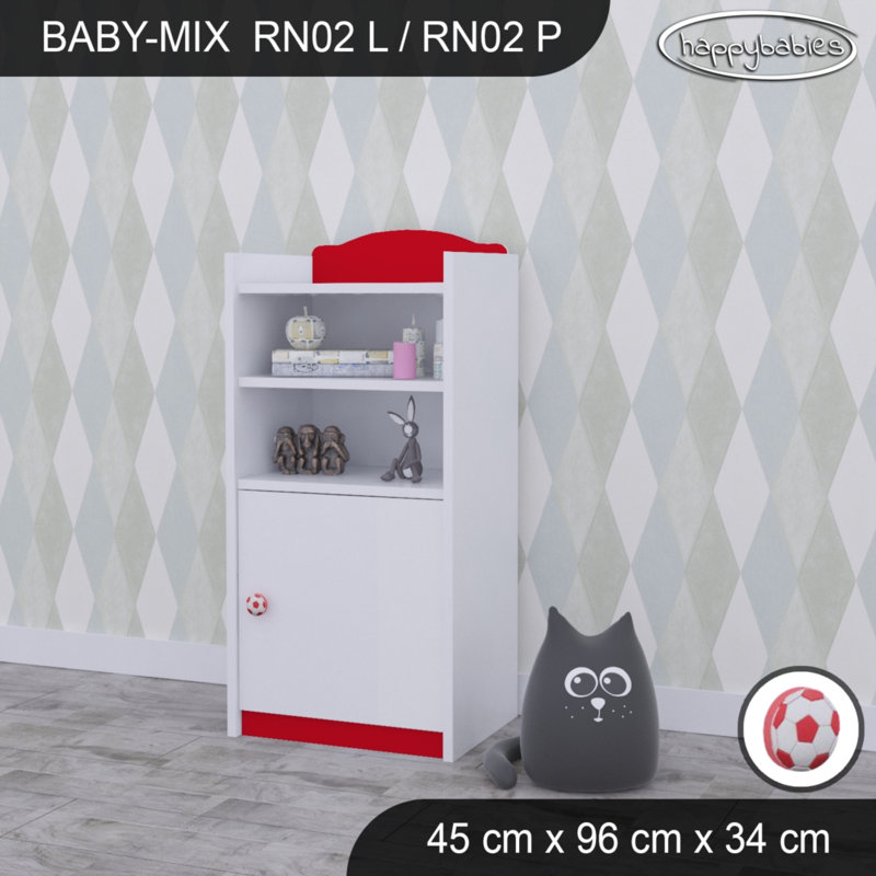 96cm H X 45cm W Kids Cube, White/Red/Red