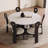 White&Black Round Sintered Stone Dining table-1492772134