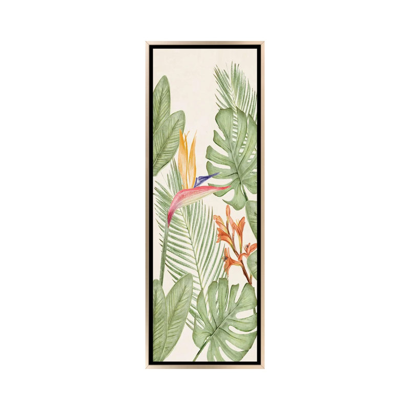 «Tropic Panel II», reproduction d'art sur toile encadrée, Reproduction encadrée sans passe-partout, H 48 po x l 16 po