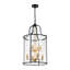Classical / Traditional 8 - Light Clear Glass Lantern Style Cylinder Pendant-1268686529