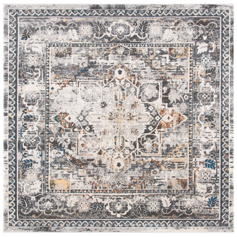 Tapis oriental performance Willena, Carré 5 pi 3 po