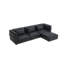 Canapé modulaire rembourré en forme de L 4 pièces avec repose-pieds Cloud-1840962335