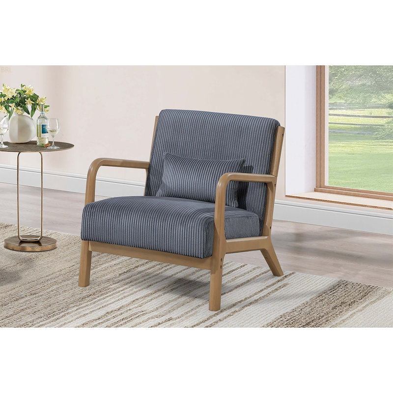 Chaise d'appoint en velours côtelé 1pc, Gris foncé