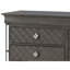 Meuble de chambre noir - faux cristaux et détails argentés G6702-d Commode 16,47 po Largeur avec points forts