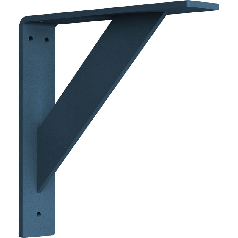 Support traditionnel en acier, H 10 po x l 2 po x P 10 po, Noir thermolaqué