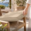Coussin de chaise d'extérieur 19 po x 19 po x 4 po en mousse à haute résilience avec poignée et dessous antidérapant-125773658-129158738