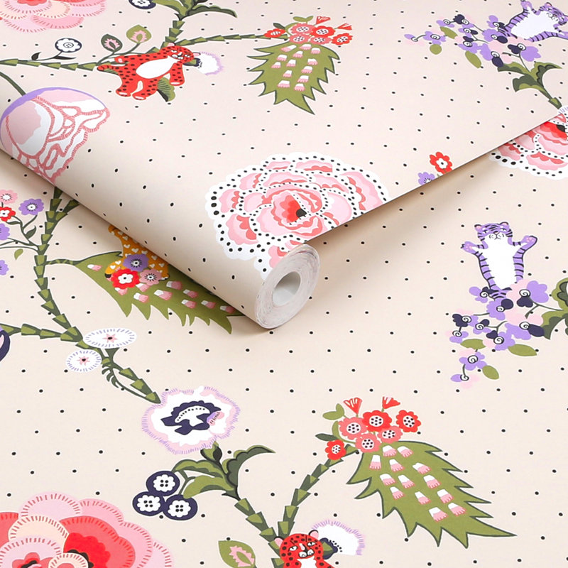 Cath Kidston Catnip Neutral Wallpaper, Neutral