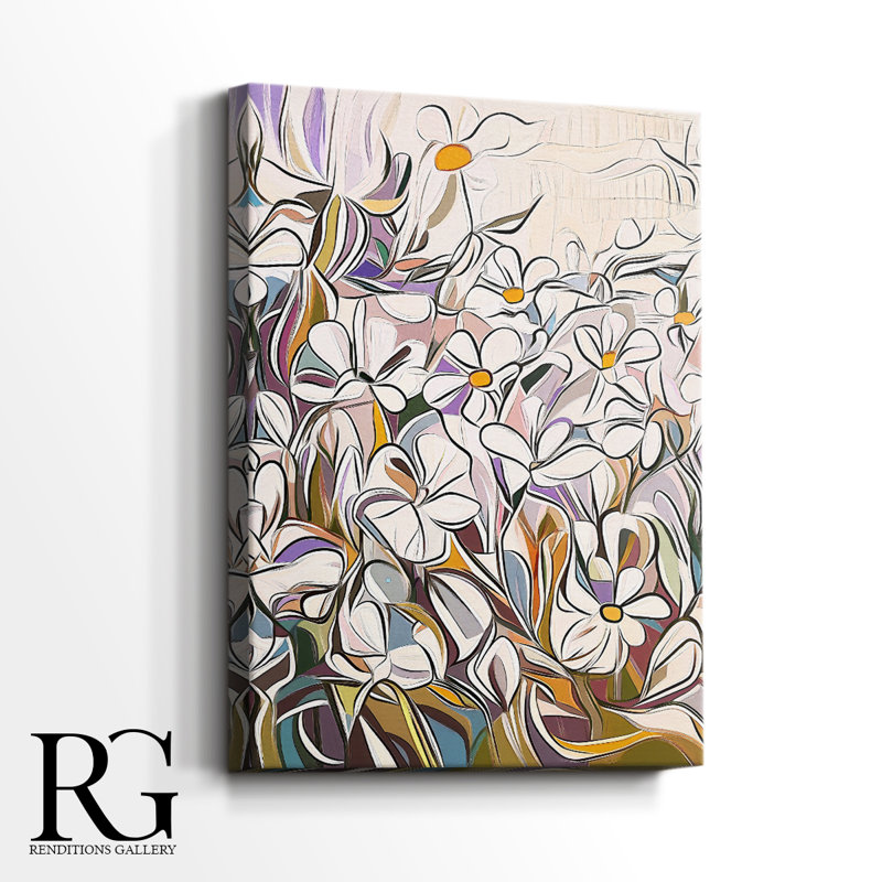 Floral avec toile tendue tendue CCXLII Gallery, H 48 po x l 32 po