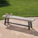 Banc de salle à manger en bois massif et en métal E 17,5 "x l 63" Eules