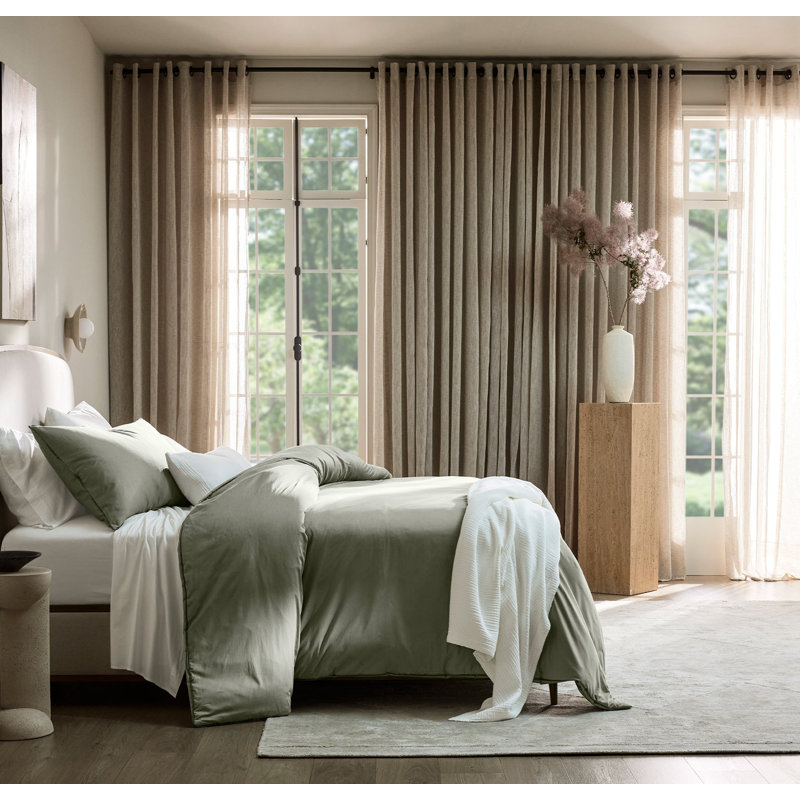 Signature Comforter Set, Full/Queen Comforter + 2 Standard Shams, Sageleaf