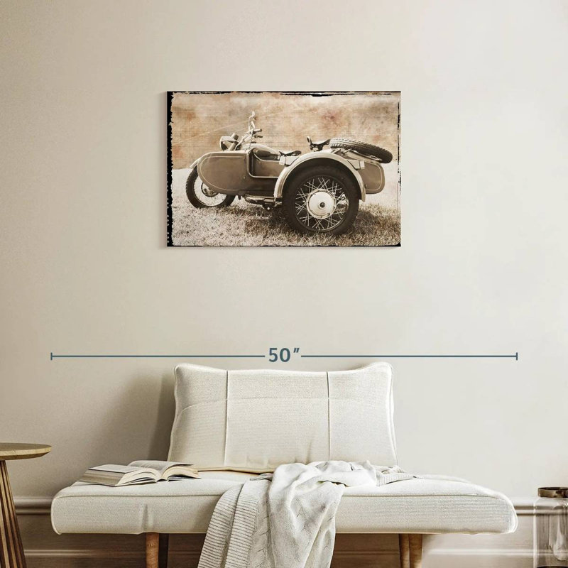 Mehar Ural Motorcycle, 20" H x 30" W
