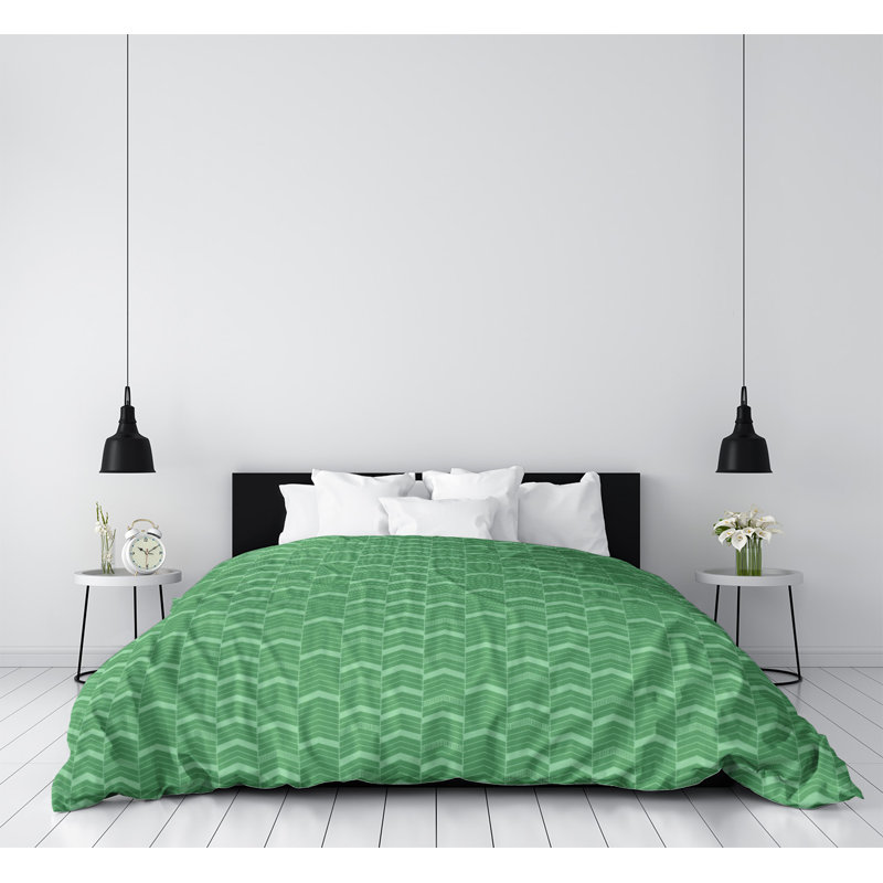 Housse de couette simple Rhonda, Housse de couette simple TG, Microfibre, Vert clair