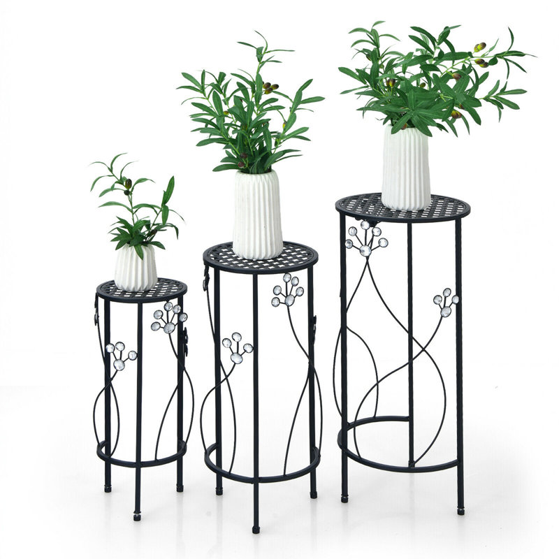 Support à plante en métal 3 pièces