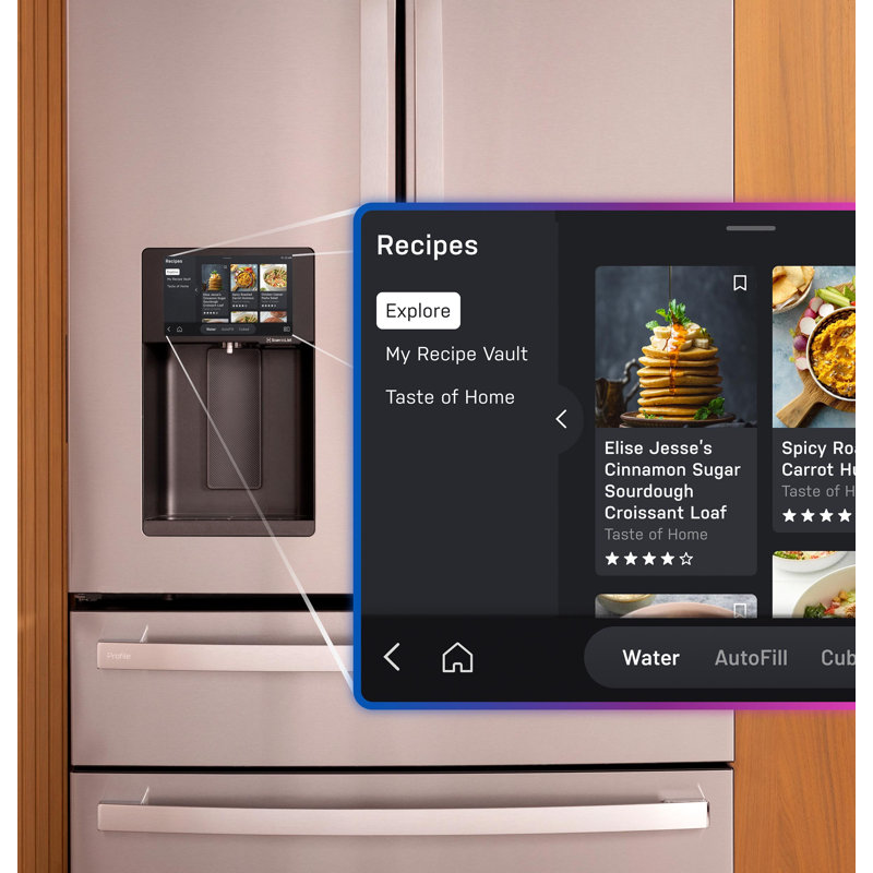 GE Profile ENERGY STAR® 27.9 Cu. Ft. Smart 4-Door French-Door Refrigerator with Kitchen Assistant