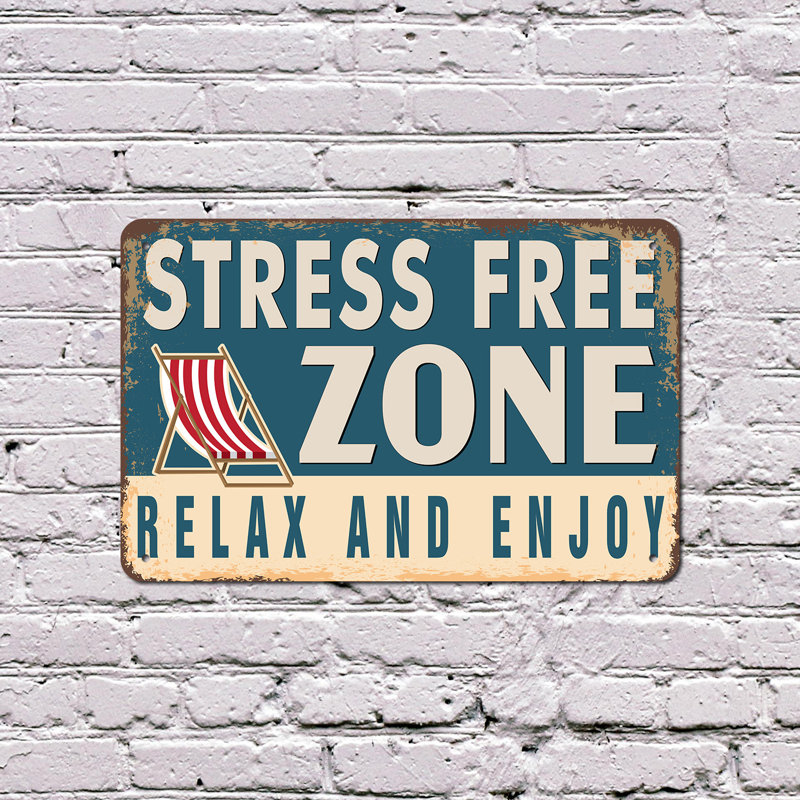 Enseigne en plastique 10 po x 14 po Relax and Enjoy