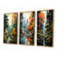 Haneesh - Ensemble de 3 impressions sur toile de forêt-103010177-103010184