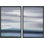 «Minimal Landscape Pastel Storm Cloud Blue Ocean Horizon Wilderness Nature Modern Decorative Calm / Relax Multicolor Rustic Minimal», reproduction d'art encadrée sur toile