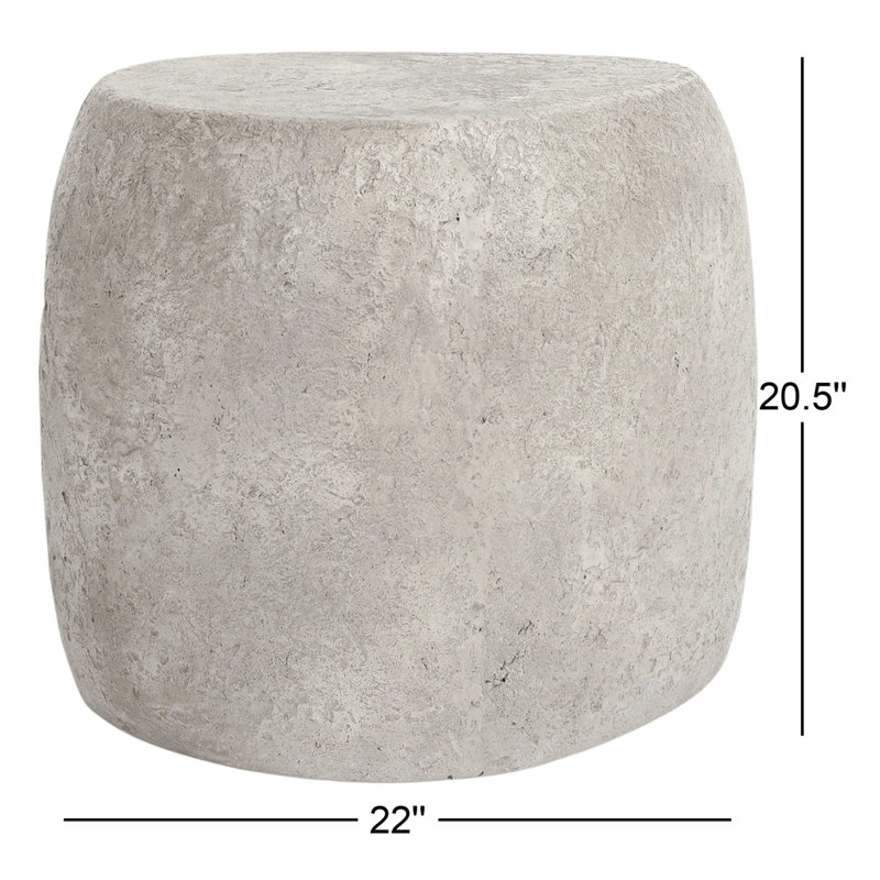 Britney Concrete Drum End Table