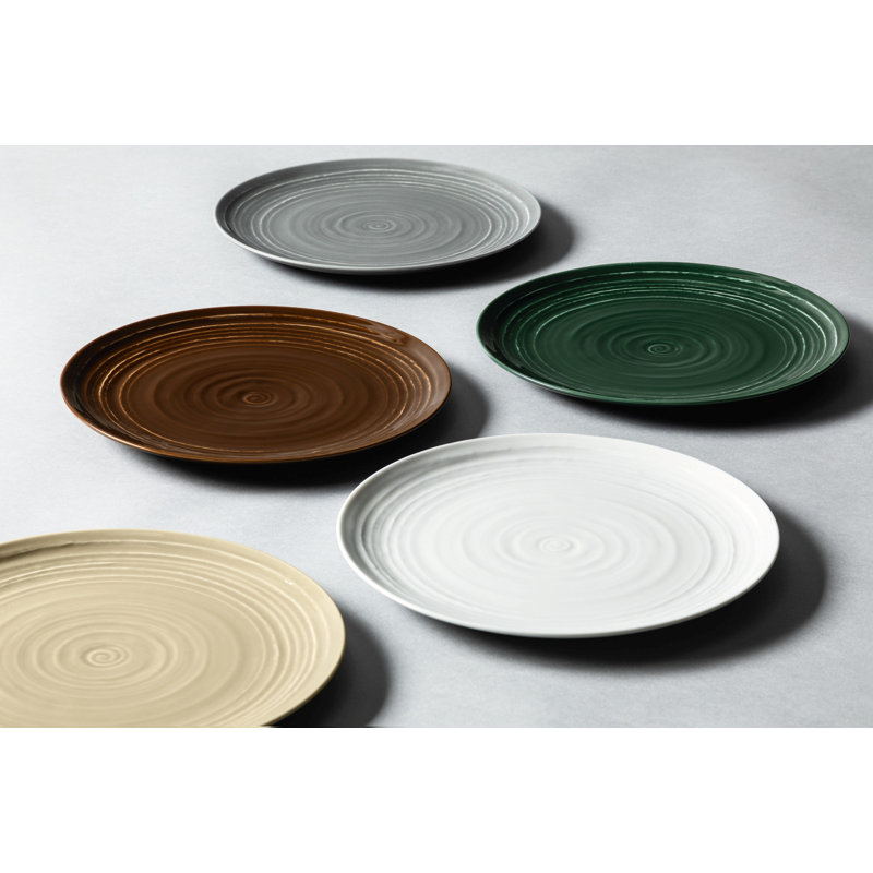 Youa Porcelain Dinner Plate, Gray