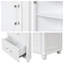 Armoire de rangement autoportante pour salle de bain de 61 po de hauteur avec 61 tiroirs et 2 tablettes réglables, tour à linge en blanc-261429981