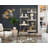 Modern Metal Wall Mirror with Overlapping Circular Design, Textured Iron and Glass Decorative Accent   