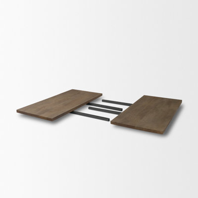 Rooke 84" Solid Wood Extendable Rectangular Dining Table
