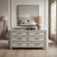 Commode traditionnelle Cashin en bois massif de 139,5 cm de large, à 6 tiroirs, pour chambre à coucher-1605965