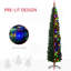 Arbre de Noël artificiel 8 pi avec 8 lumières, 668 branches, 250 lumières DEL colorées, base en acier, vert
