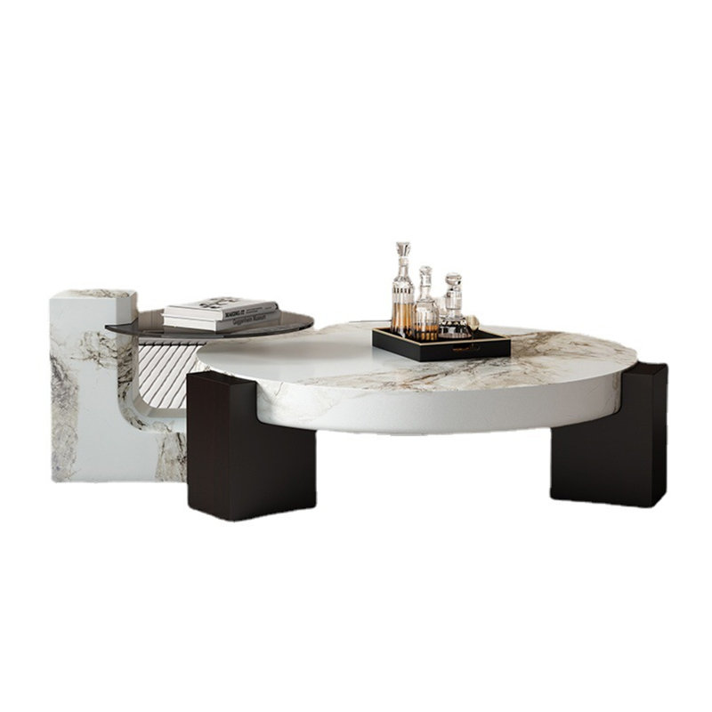 Table basse à 3 pieds, H 17,32 po x L 70,47 po x l 43,3 po
