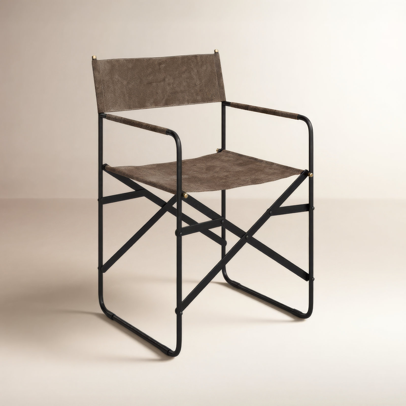 Sambac Genuine Leather Dining Armchair, Brown