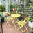 3 Piece Patio Bistro Set With Foldable Chairs And Table,  For Compact Outdoor Spaces And Easy Storage-1230112323