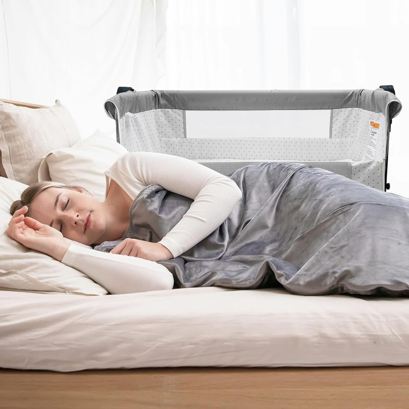 4-in-1 Baby Bassinet & Bedside Sleeper - 6 Height Adjustable With Mosquito Net & Storage Basket