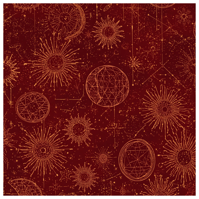 Toile d'art en ligne astronomique, 16 x 16 inches