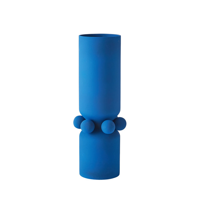 Hera Handmade Ceramic Table Vase, Cobalt, 20.75" H x 8" W x 8" D