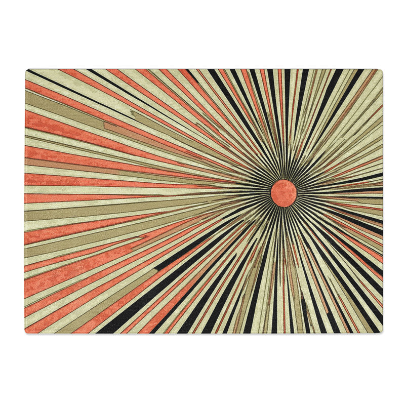 Sunburst Design Vol.2  Glass Chopping Board