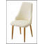Chaises de salle à manger élégantes et confortables en cuir de polyuréthane durable et pieds en métal robuste, ensemble de 2