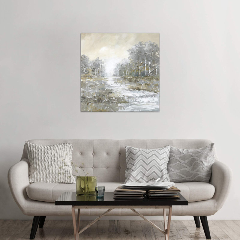 Babbling Brook II by Nan - Wrapped Canvas Painting, 93.98 cm H x 93.98 cm W x 3.175 cm D
