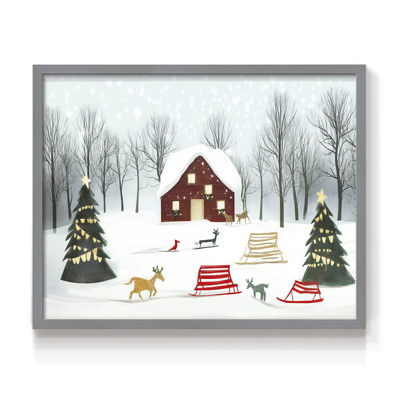 Art de Noël - XCIV - Reproduction encadrée - Restickable, H 16 po x l 20 po, Grey