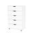 White 5-Drawer Dresser with Wheels, 29.5″ Wide-1274206040
