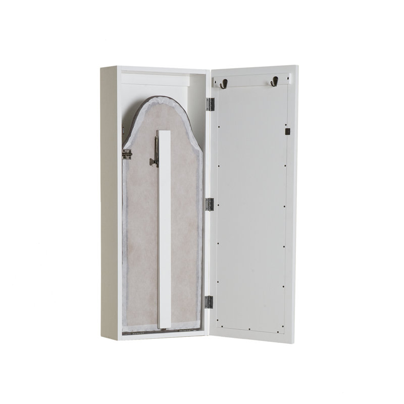 Wood Built-In Ironing Center, Off-White