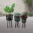 Modern Round Wooden Planters on Stand for Indoor or Outdoor Flower Pots - Home Decor Planters for Living Room Patio Use with Elevated Display-1673631531-1673631524