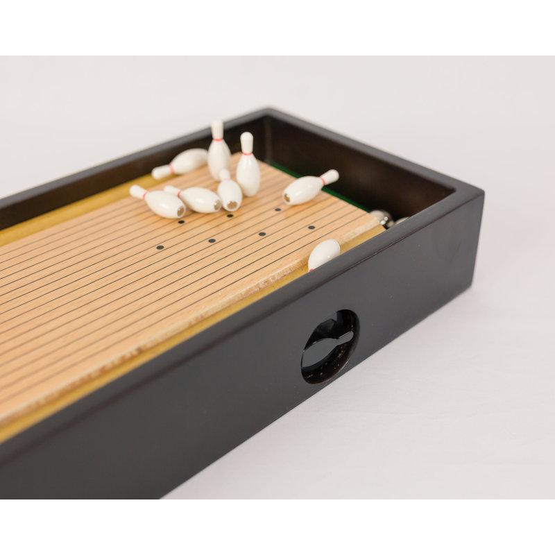 Mahogany Finish Executive Desktop Bowling Game